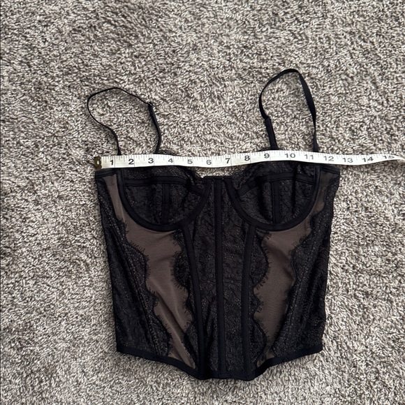 UO Out from Under Modern Love Corset black grey lace with boning - Picture 13 of 14